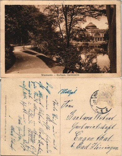 Ansichtskarte wiesbaden - ansichtskarte,