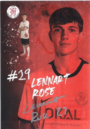 Autogramm lennart rose - autogramm,