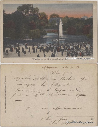 Ansichtskarte wiesbaden - ansichtskarte,