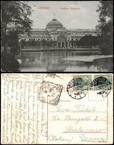 Ansichtskarte wiesbaden - ansichtskarte,