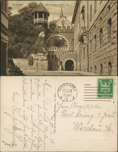 Ansichtskarte wiesbaden - ansichtskarte,