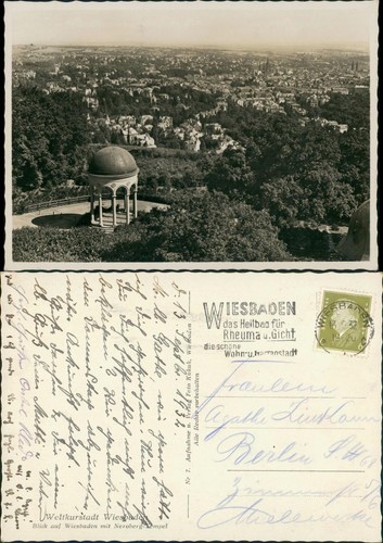 Ansichtskarte wiesbaden - ansichtskarte,