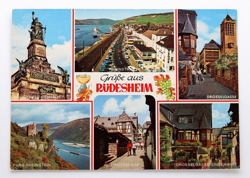 Postkarte rüdesheim am - rüdesheim,